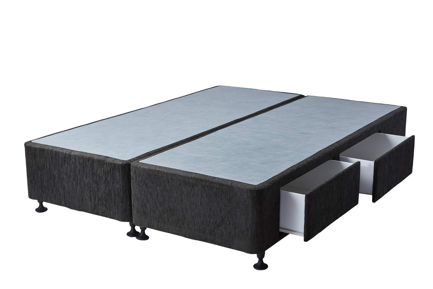 bed with thick base under mattresses