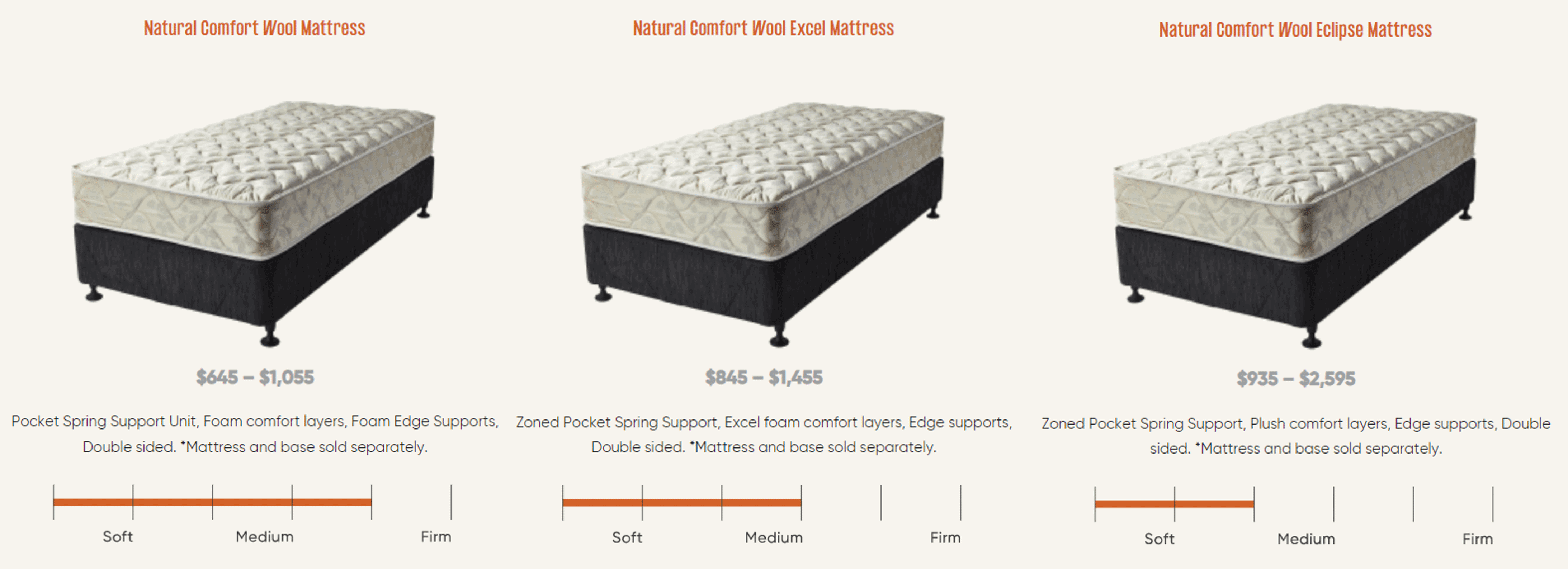 Natural Comfort Wool Makin Mattresses